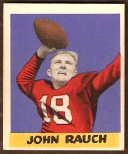 John Rauch 1949 Leaf football card