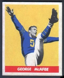 George McAfee 1949 Leaf football card
