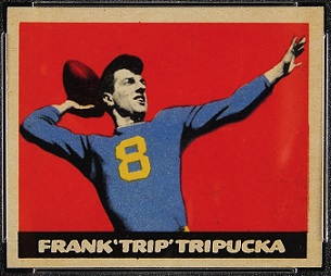 Frank Tripucka 1949 Leaf football card Frank Tripucka 1949 Leaf football card