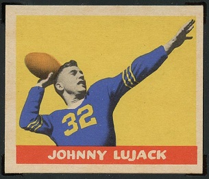 John Lujack 1949 Leaf football card John Lujack 1949 Leaf football card