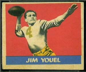Jim Youel 1949 Leaf football card