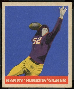 Harry Gilmer 1949 Leaf football card