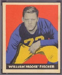 Bill Fischer 1949 Leaf football card Bill Fischer 1949 Leaf football card