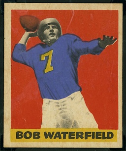 Bob Waterfield 1949 Leaf football card Bob Waterfield 1949 Leaf football card