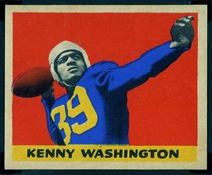 Kenny Washington 1949 Leaf football card Kenny Washington 1949 Leaf football card