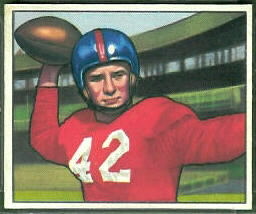 Charley Conerly 1950 Bowman football card