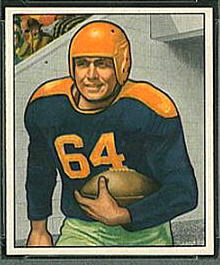 Ted Fritsch Sr. 1950 Bowman football card