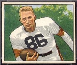 Dub Jones 1950 Bowman football card