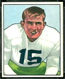 Clayton Tonnemaker 1950 Bowman football card