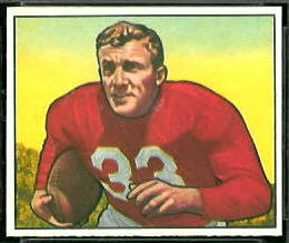 Ventan Yablonski 1950 Bowman football card