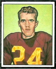 Howie Livingston 1950 Bowman football card