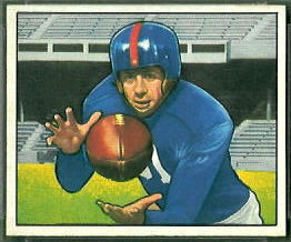 Bill Swiacki 1950 Bowman football card Bill Swiacki 1950 Bowman football card