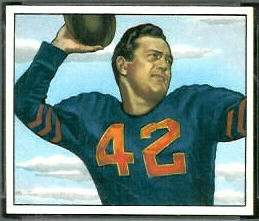 Sid Luckman 1950 Bowman football card