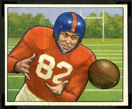 Ray Poole 1950 Bowman football card