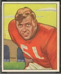 Gail Bruce 1950 Bowman football card