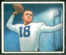 John Rauch 1950 Bowman football card