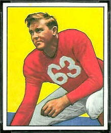 Bill Blackburn 1950 Bowman football card Bill Blackburn 1950 Bowman football card