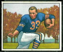 Bob Perina 1950 Bowman football card