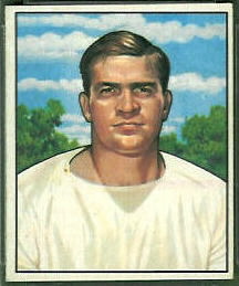 Paul Burris 1950 Bowman football card