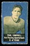 Paul Campbell 1950 Topps Felt Backs football card