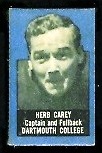 Herb Carey 1950 Topps Felt Backs football card