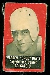 Warren Davis 1950 Topps Felt Backs football card