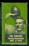 Tom Dublinski 1950 Topps Felt Backs football card