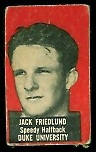 Jack Friedland 1950 Topps Felt Backs football card