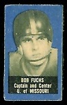 Bob Fuchs 1950 Topps Felt Backs football card