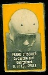 Frank Gitschier (yellow) 1950 Topps Felt Backs football card