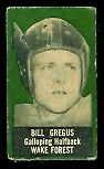 Bill Gregus 1950 Topps Felt Backs football card