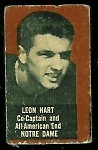 Leon Hart (brown) 1950 Topps Felt Backs football card