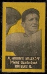 Al Malekoff (yellow) 1950 Topps Felt Backs football card