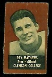 Ray Mathews (brown) 1950 Topps Felt Backs football card