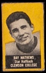 Ray Mathews (yellow) 1950 Topps Felt Backs football card