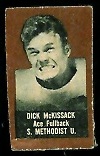 Dick McKissack (brown) 1950 Topps Felt Backs football card