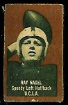 Ray Nagel (brown) 1950 Topps Felt Backs football card