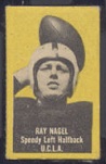 Ray Nagel (yellow) 1950 Topps Felt Backs football card