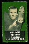 Jim Powers 1950 Topps Felt Backs football card