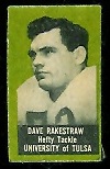 Dave Rakestraw 1950 Topps Felt Backs football card