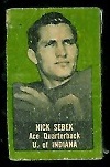 Nick Sebek 1950 Topps Felt Backs football card Nick Sebek 1950 Topps Felt Backs football card