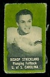 Bishop Strickland 1950 Topps Felt Backs football card Bishop Strickland 1950 Topps Felt Backs football card