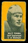 Wally Teninga (yellow) 1950 Topps Felt Backs football card