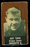 Bert Turek (brown) 1950 Topps Felt Backs football card