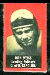 Dick Weiss 1950 Topps Felt Backs football card