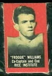 Froggy Williams 1950 Topps Felt Backs football card