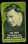 Carl Wren 1950 Topps Felt Backs football card