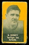 Al Burnett (yellow) 1950 Topps Felt Backs football card