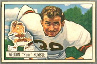 Weldon Humble 1951 Bowman football card