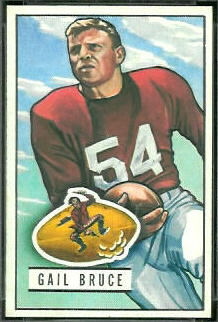 Gail Bruce 1951 Bowman football card